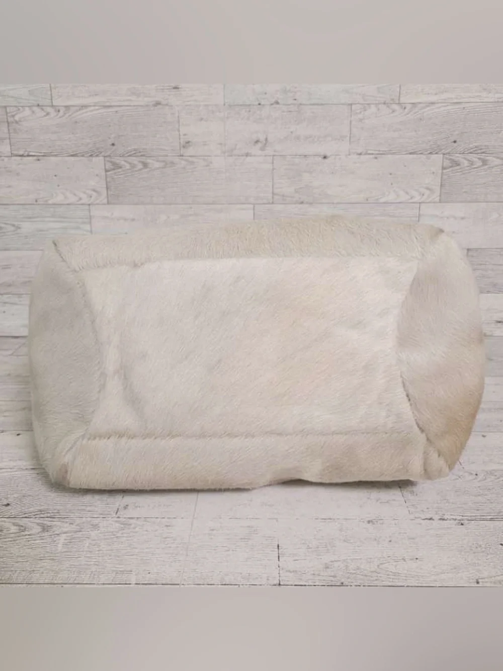 Women’s Francesco Biasia Pony Hair Brown Leather Medium Purse Handbag White